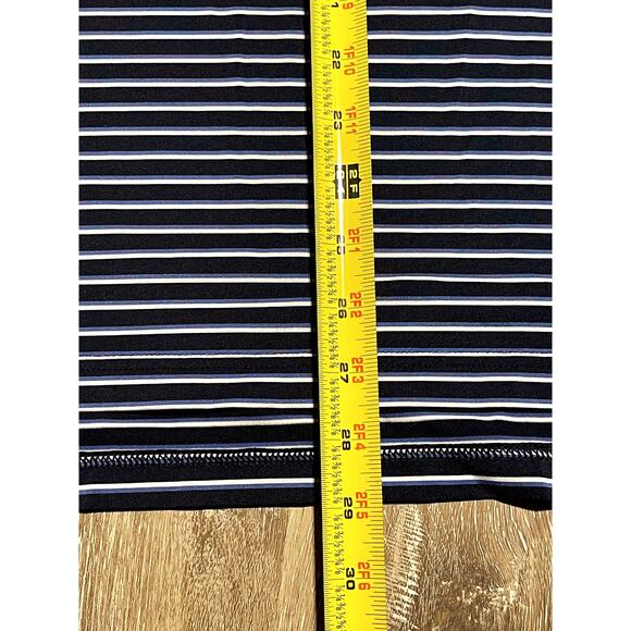 RLX Ralph Lauren Mens M Golf Blue Stripe Polo Wicking Casual EUC - Picture 6 of 7